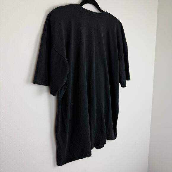 Vintage Unisex Adult Cotton L.A. Embossed Zebra Black T-Shirt One Size Fits All - Picture 6 of 14